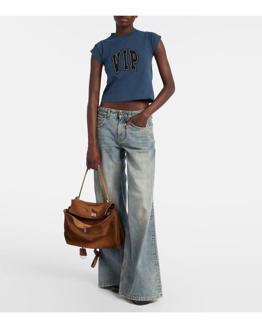 Balenciaga Brown Rodeo Medium Suede Tote Bag