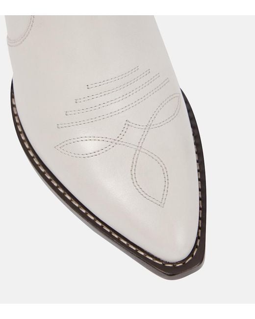 Isabel Marant Natural Darizo Leather Cowboy Boots