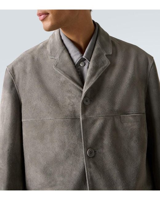 Blazer En Daim Lemaire pour homme en coloris Gray