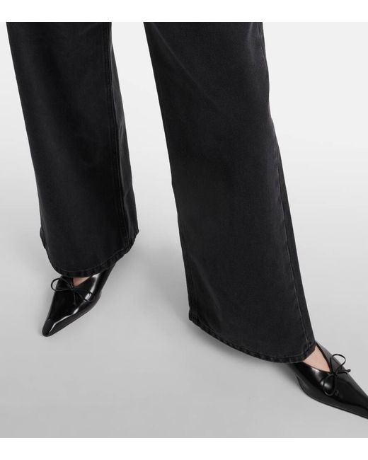 Jeans A Gamba Larga Le De-Nimes Large di Jacquemus in Black