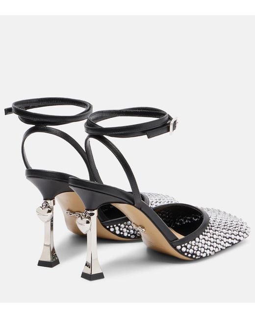Mach & Mach Metallic Pumps Puffy Heart Ring 95 Aus Leder