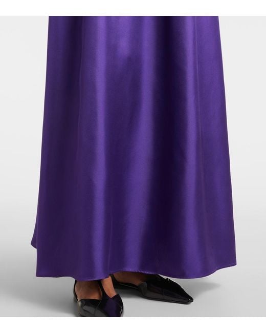 Max Mara Purple Silk Twill Corset Dress