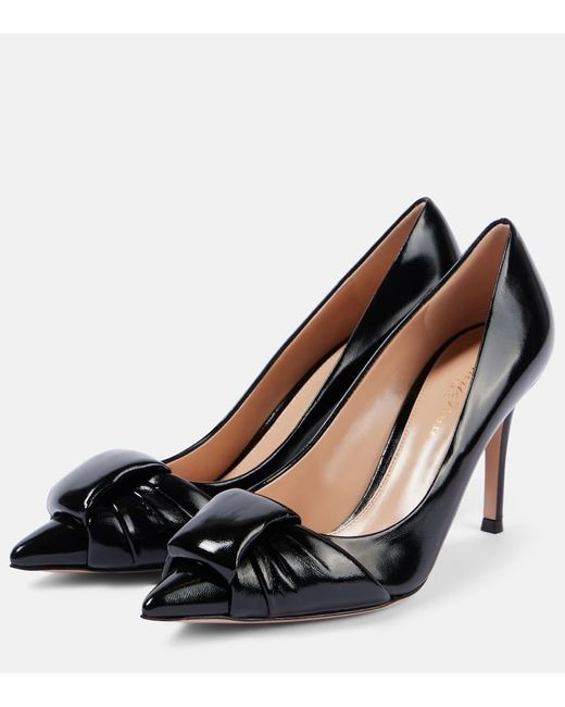 Gianvito Rossi Black Pumps Paradi 85 Aus Lackleder