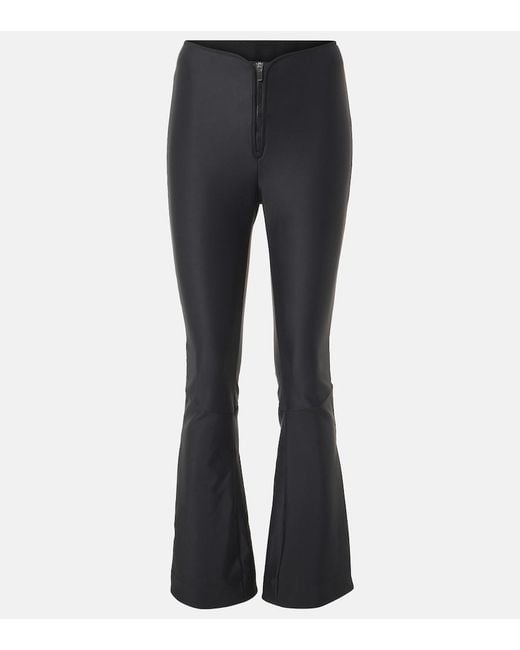 Perfect Moment Blue Altaire Mid-Rise Flared Leggings