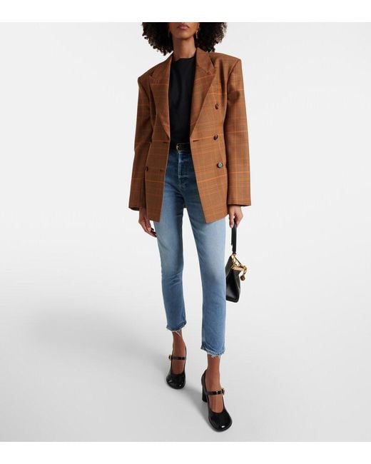 Agolde Blue Nico High-Rise Skinny Jeans