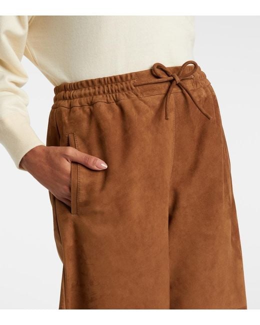 Yves Salomon Brown Suede Culottes