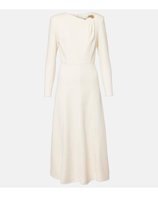 Roland Mouret Natural Crepe Satin Cocktail Dress