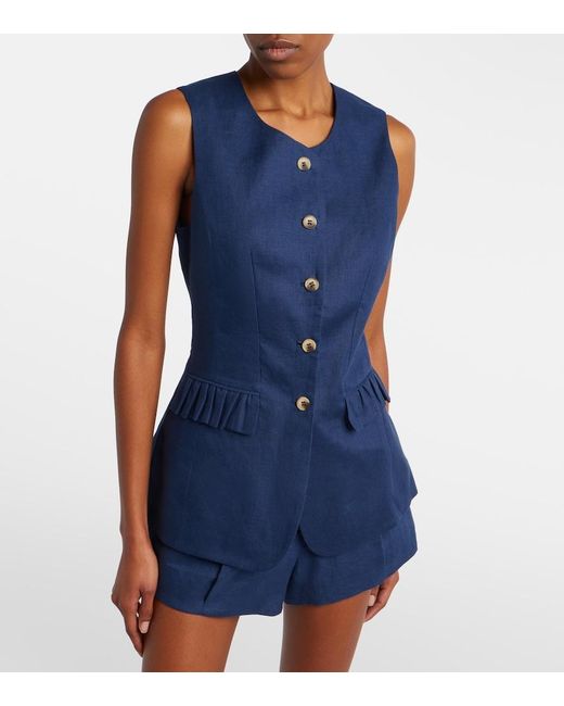 Posse Blue Matilda Linen Vest