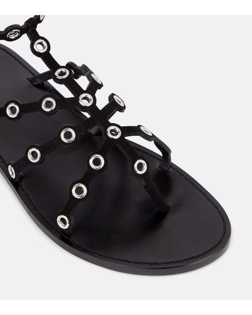 Emilio Pucci Black Leather Sandals