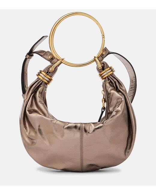 Chloé Pink Bracelet Small Leather Shoulder Bag