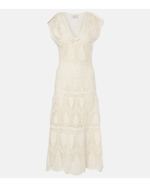 Gabriela Hearst White Waldman Crochet Wool And Cashmere Maxi Dress