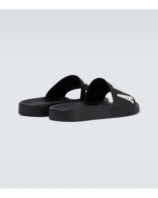 Amiri Rubber Pool Slides in Black for Men | Lyst