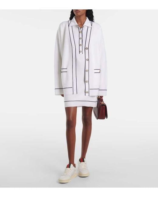 Robe Polo En Laine Gucci en coloris White