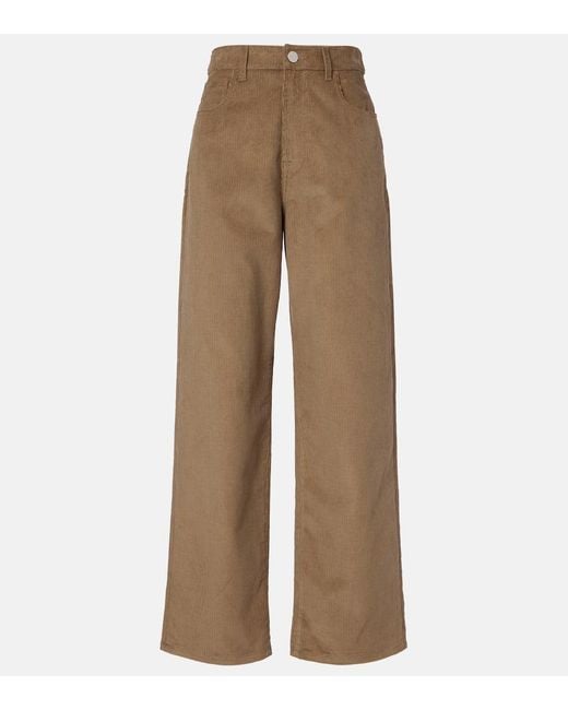 Rohe Natural Cotton Corduroy Wide-Leg Pants