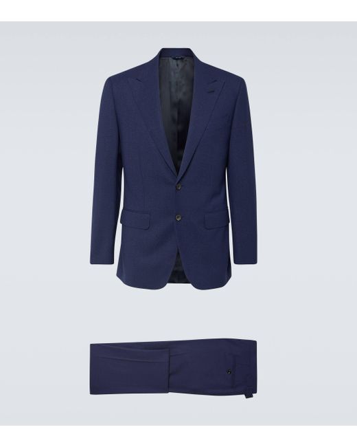 Thom Sweeney Blue Wool Suit for men