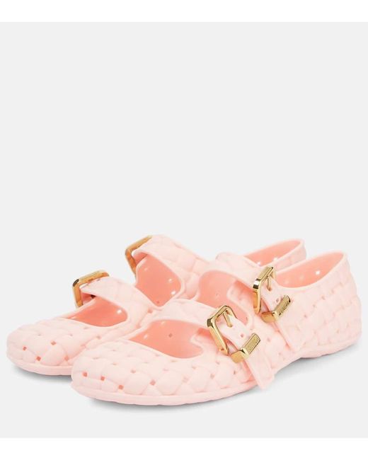 Bottega Veneta Amy Mary Jane Flats in Pink | Lyst
