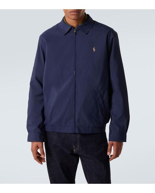 Polo Ralph Lauren Blue Technical Bomber Jacket for men