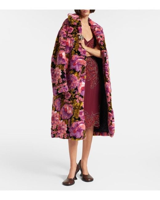 Dries Van Noten Red Beaded Silk Slip Dress