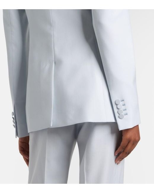Gabriela Hearst Blue Angela Wool And Silk Blazer