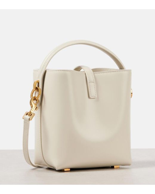 Bolso Saco Le 37 Mini De Piel Saint Laurent de color White