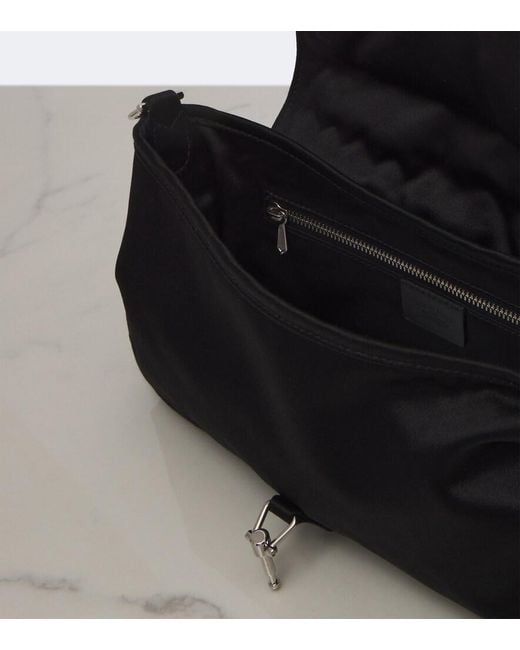 Gucci Black Aperitivo Medium Satin Shoulder Bag