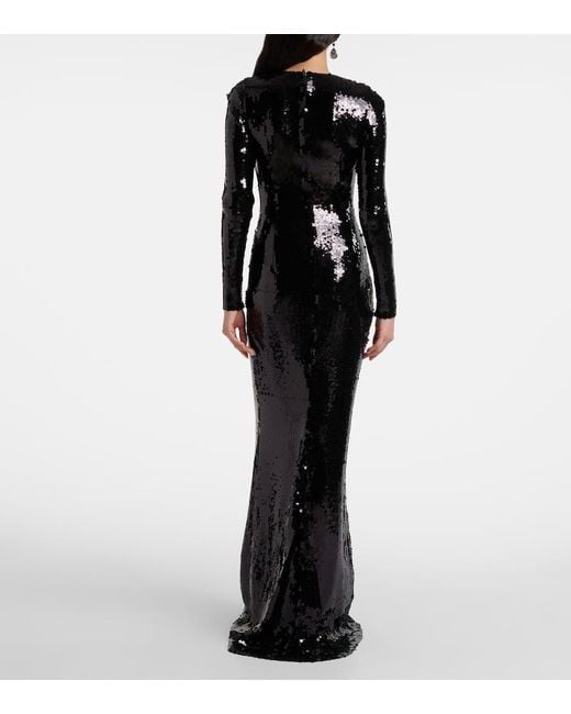 Dolce & Gabbana Black Sequined Gown