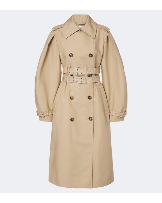 Ganni Natural Cotton Trench Coat