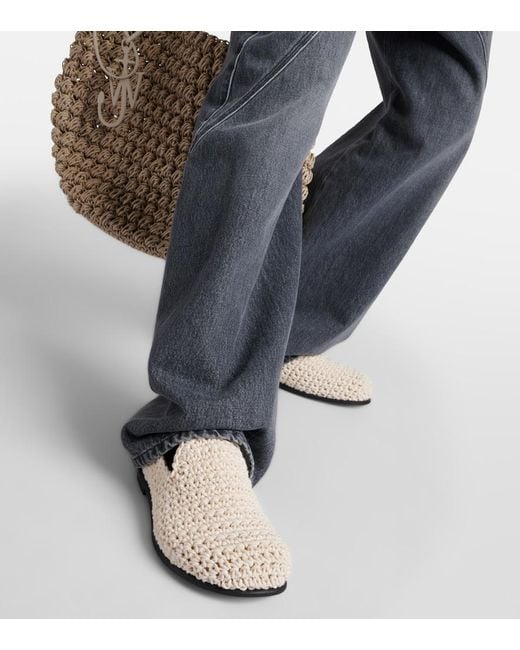 J.W. Anderson White Crochet Loafers