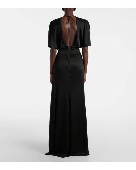 Victoria Beckham Black Kleid "Gathered Waist"