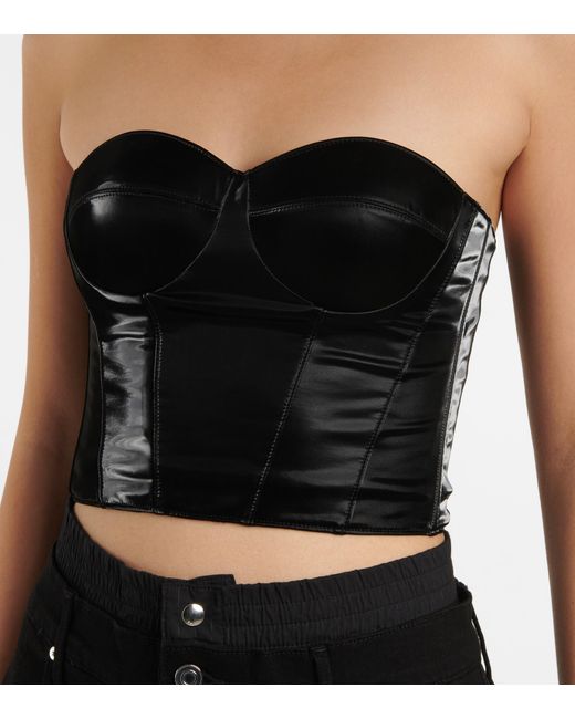 leather bodice top