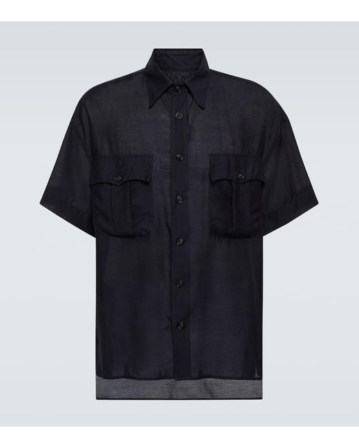 Camisa bowling de jersey Giorgio Armani de hombre de color Black
