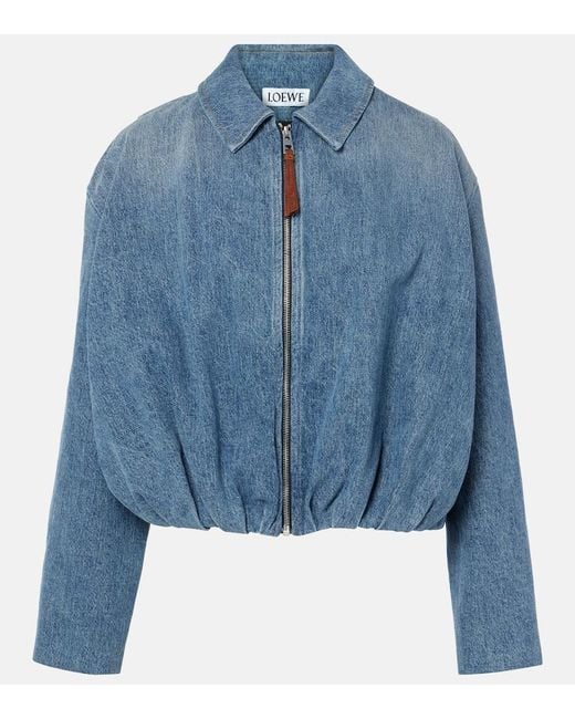 Loewe Blue Draped Denim Jacket