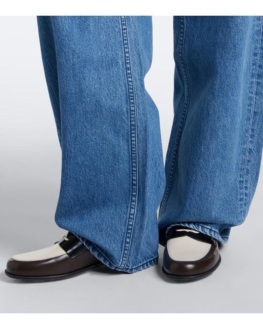 SLVRLAKE Denim Blue Cassie Wide-Leg Jeans