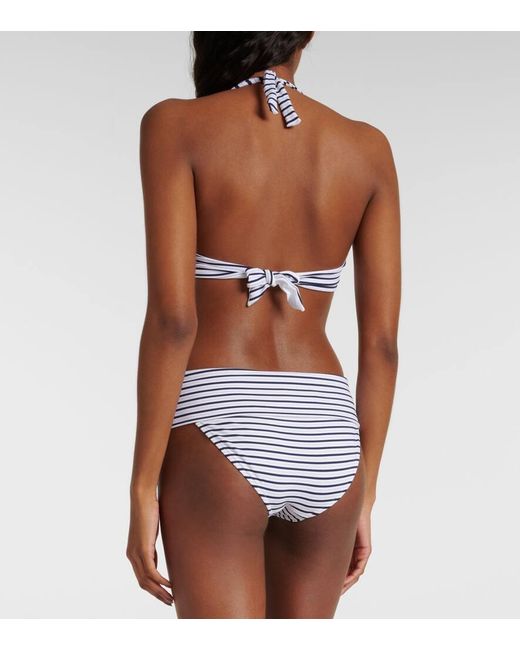 Melissa Odabash White Brussels Striped Bikini Bottoms