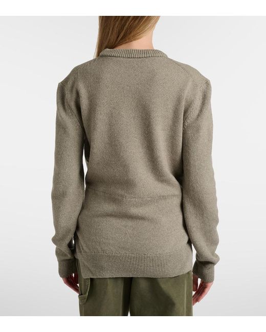 J.W. Anderson Green Wool And Cotton Sweater