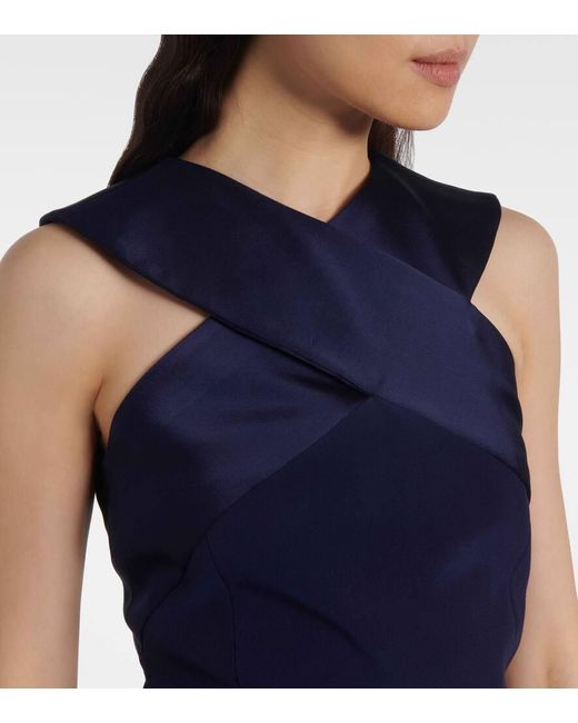 Balmain Blue Satin Crepe Top