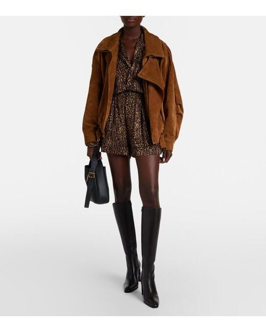 Saint Laurent Black Venetia Leather Knee-High Boots