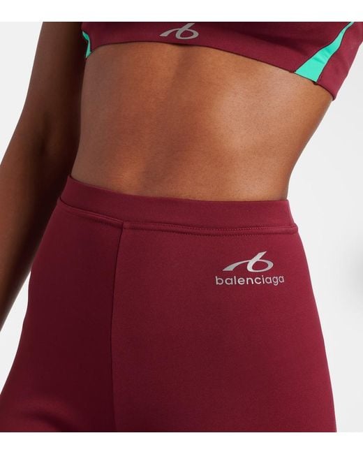 Balenciaga Red Logo Leggings
