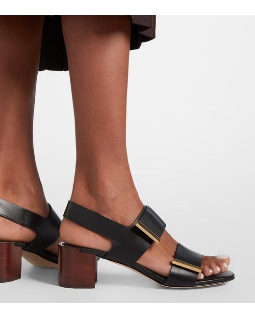 Tod's Black Leather Sandals