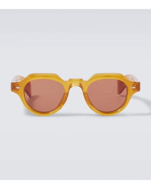 Jacques Marie Mage Brown Kellerman Round Sunglasses for men