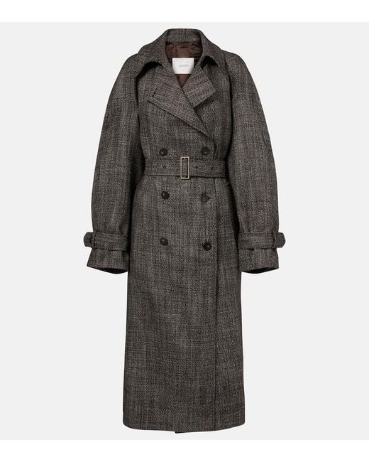 Joseph Black Laurin Double-Breasted Virgin Wool Coat