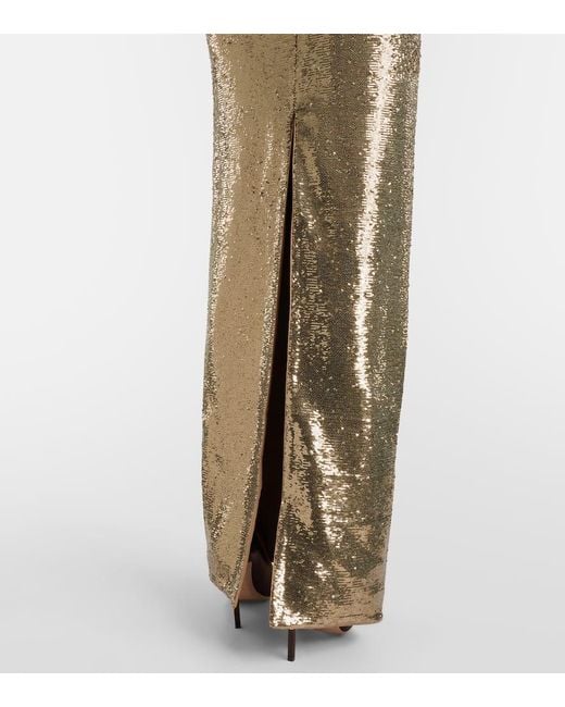 Roland Mouret Natural Robe Mit Pailletten Und Kristallen