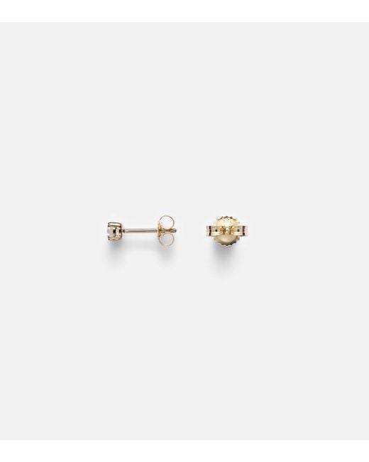 STONE AND STRAND White 14Kt Earrings With Diamonds