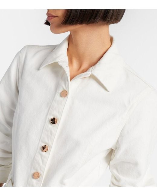 Gabriela Hearst White Delyth Cotton And Linen Maxi Dress