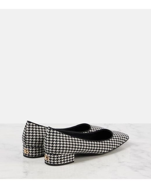 Dolce & Gabbana Black Dg Houndstooth Pumps