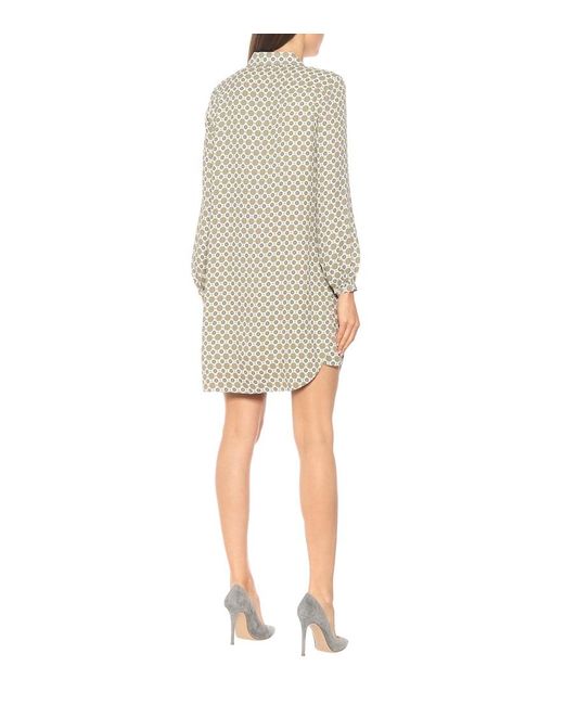 Tory Burch White Printed Shirt Dress