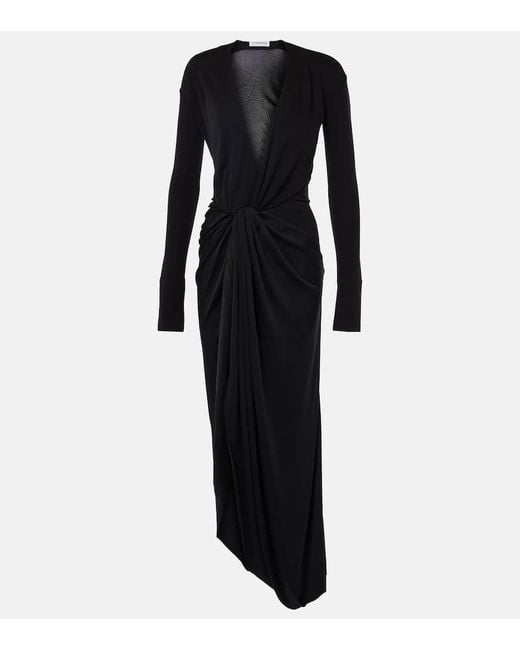 Robe Longue En Jersey Victoria Beckham en coloris Black