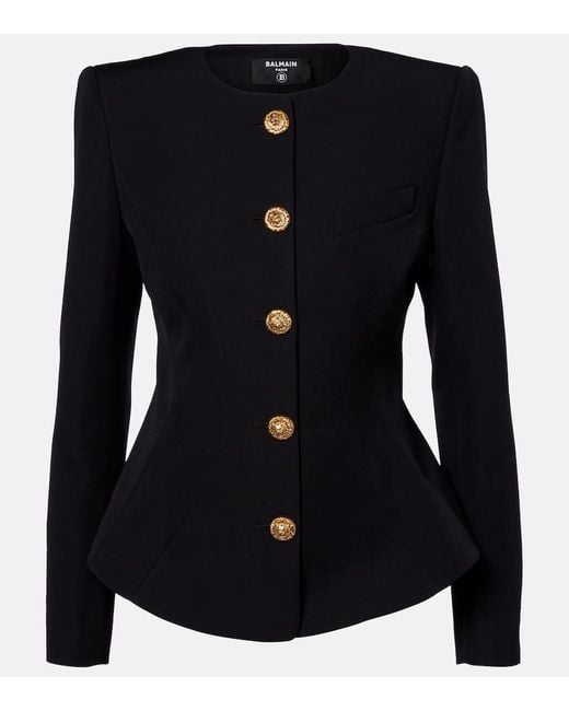 Balmain Women's Blue Virgin Wool Blazer