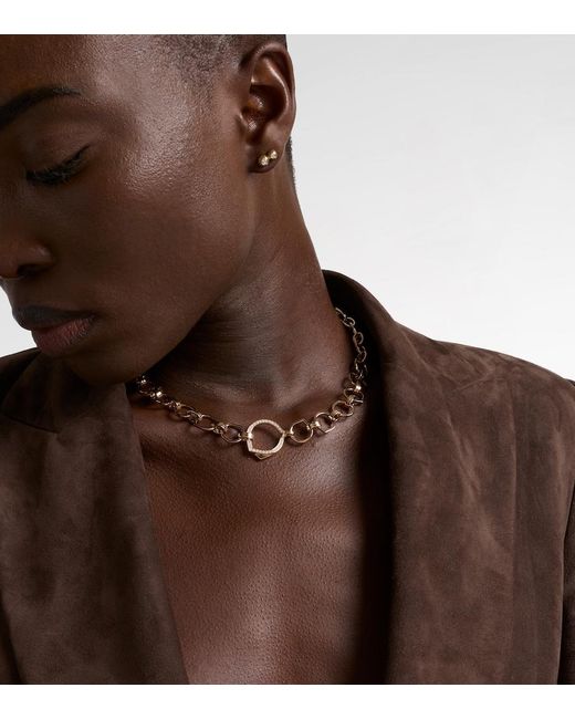 Repossi Metallic Antifer 18Kt Rose Necklace With Diamonds