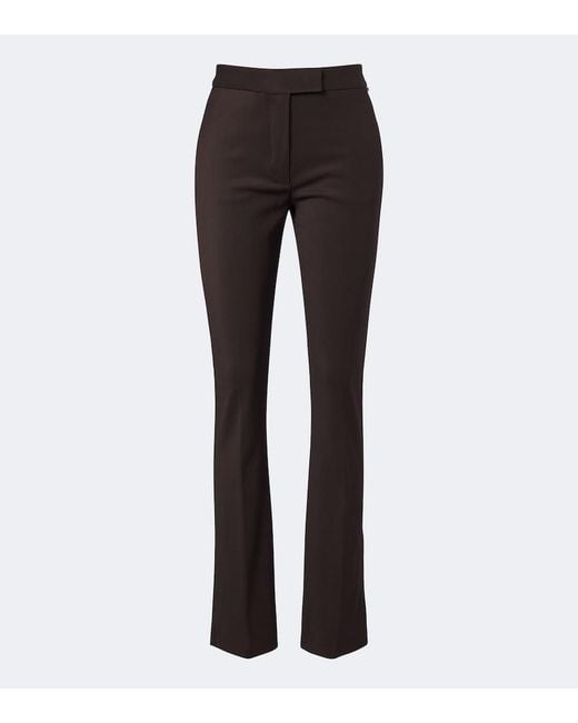 Sportmax Gray Wool-Blend Flared Pants